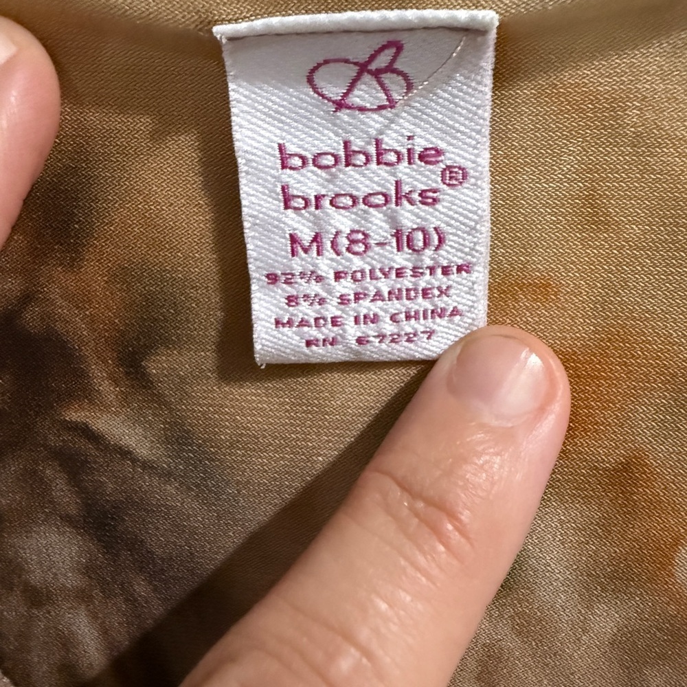 VTG Bobbie Brooks Brown Tie-Dye Sequin Blouse fairycore - Picture 3 of 4